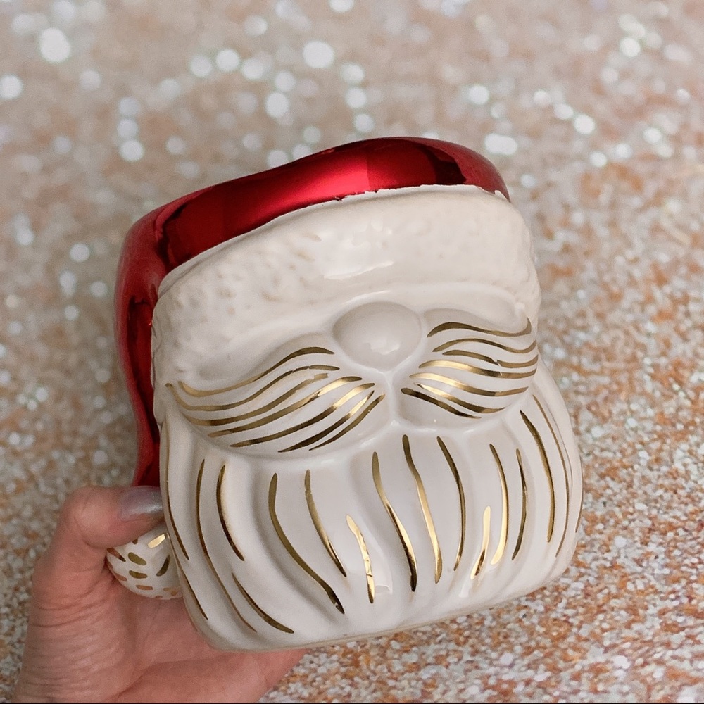 Bath and body works bbw Santa candle holder Christmas candle pedestal